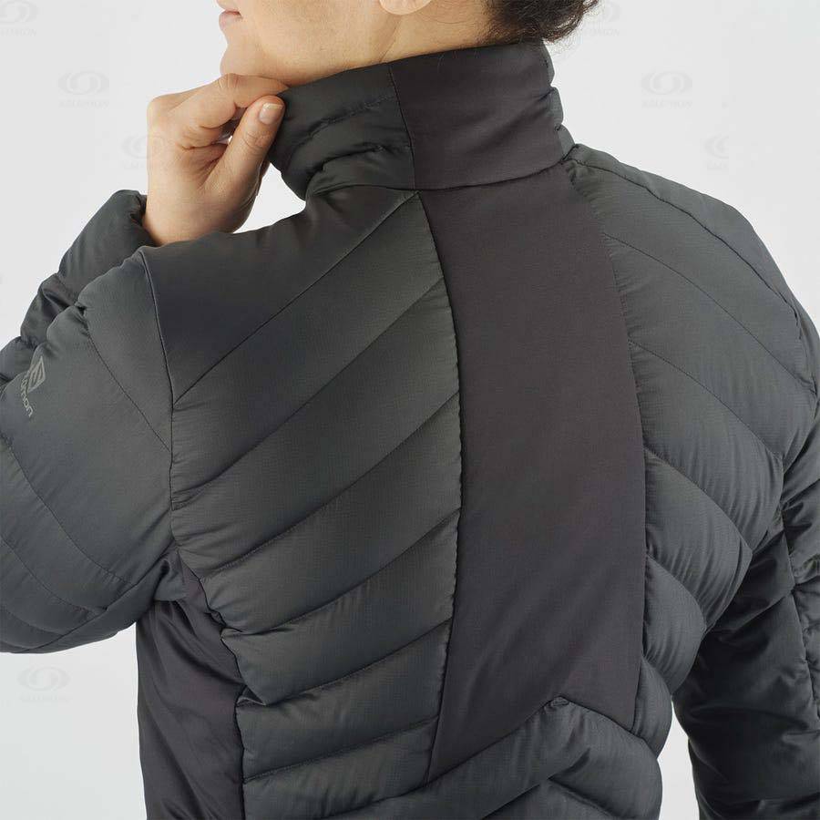 Dámské Softshellová Bunda Salomon Bundy ESSENTIAL XWARM DOWN Černé | CZ-S1653