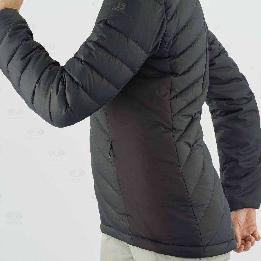 Dámské Softshellová Bunda Salomon Bundy ESSENTIAL XWARM DOWN Černé | CZ-S1653