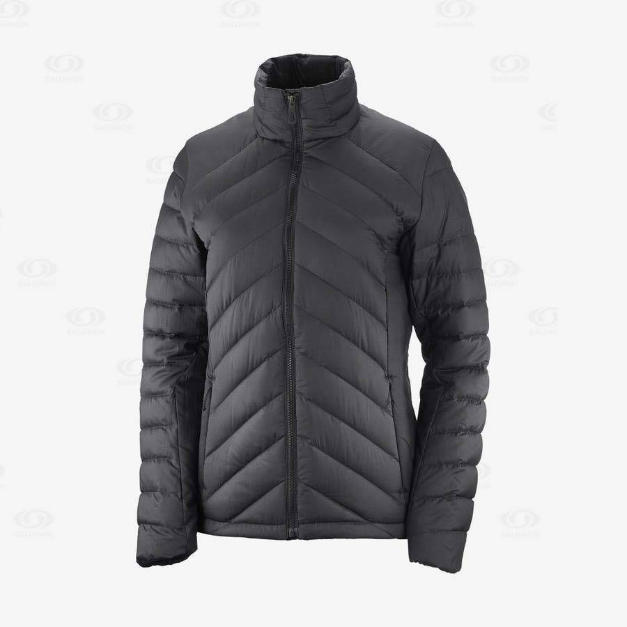 Dámské Softshellová Bunda Salomon Bundy ESSENTIAL XWARM DOWN Černé | CZ-S1653