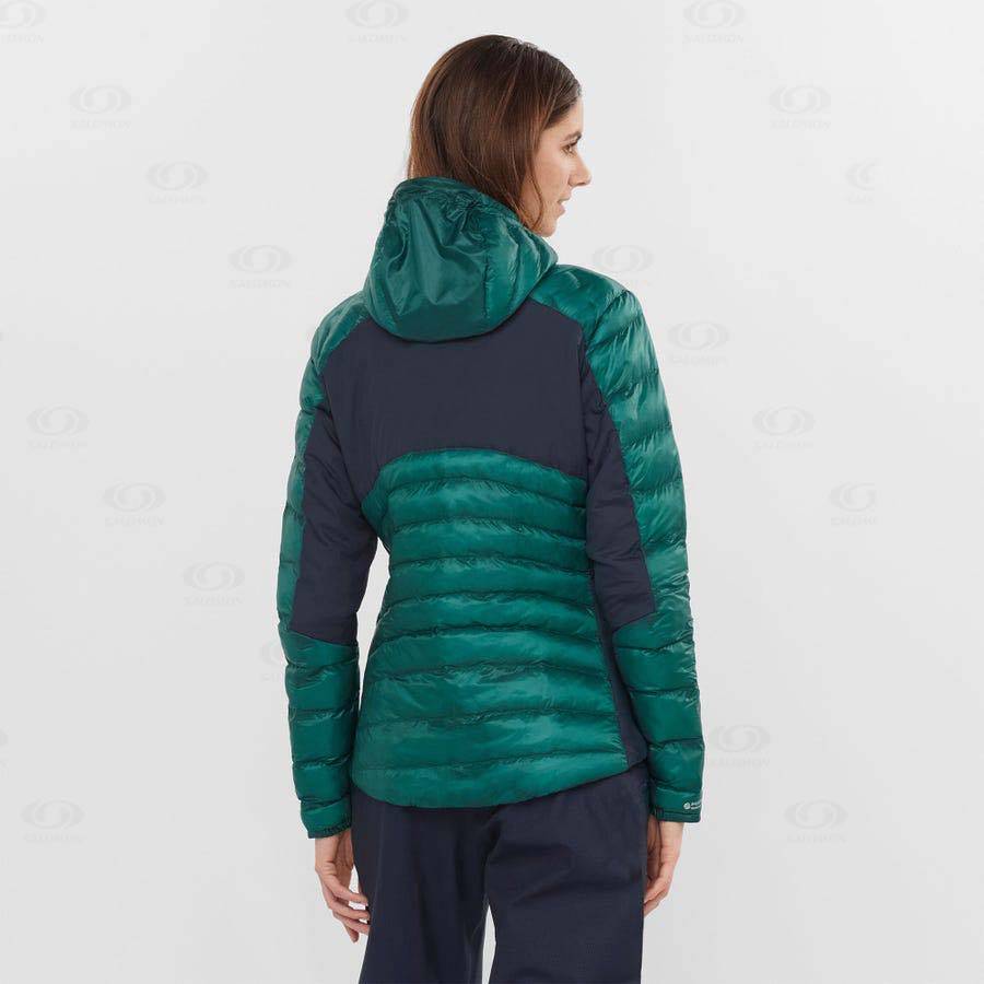 Dámské Softshellová Bunda Salomon Bundy OUTPEAK PRIMALOFT Zelene | CZ-S2017