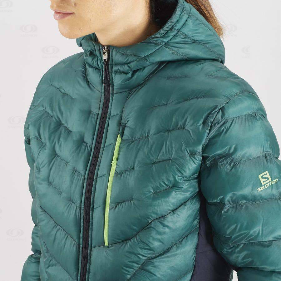 Dámské Softshellová Bunda Salomon Bundy OUTPEAK PRIMALOFT Zelene | CZ-S2017