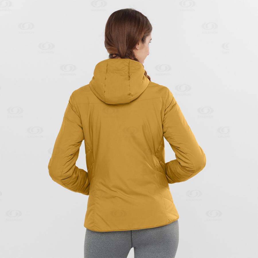 Dámské Softshellová Bunda Salomon Bundy OUTRACK INSULATED Žluté | CZ-S2024