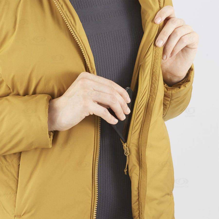 Dámské Softshellová Bunda Salomon Bundy OUTRACK INSULATED Žluté | CZ-S2024