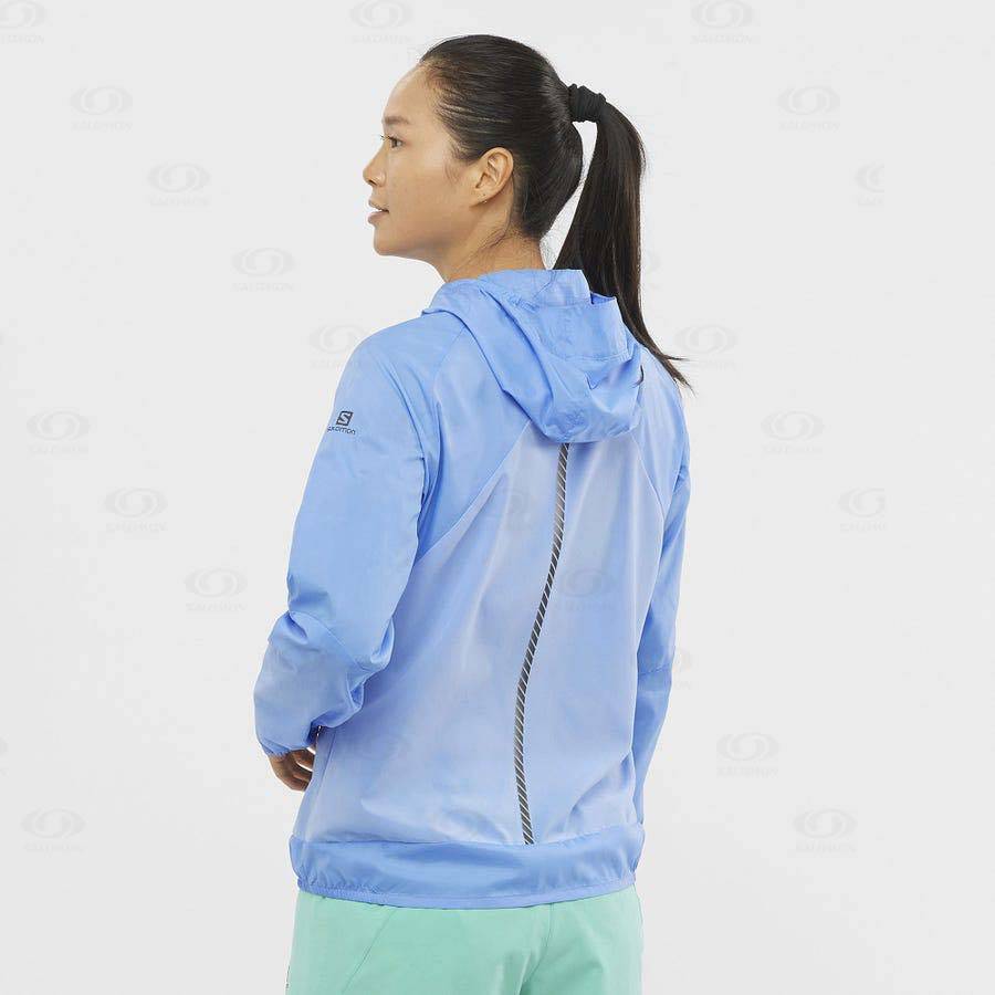 Dámské Softshellová Bunda Salomon Bundy BONATTI CROSS WIND Blankyt | CZ-W1010