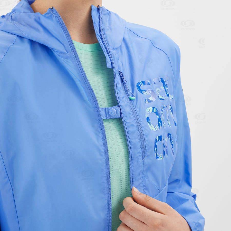 Dámské Softshellová Bunda Salomon Bundy BONATTI CROSS WIND Blankyt | CZ-W1010