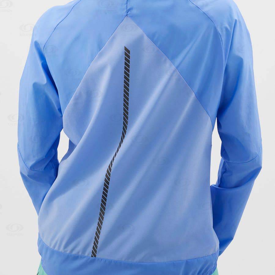Dámské Softshellová Bunda Salomon Bundy BONATTI CROSS WIND Blankyt | CZ-W1010