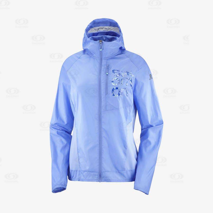 Dámské Softshellová Bunda Salomon Bundy BONATTI CROSS WIND Blankyt | CZ-W1010