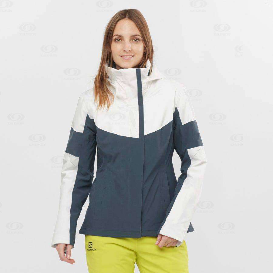 Dámské Softshellová Bunda Salomon Bundy SPEED Šedé | CZ-W1050