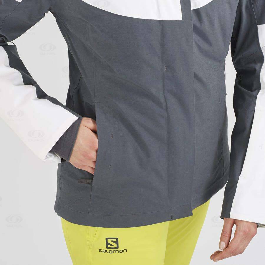 Dámské Softshellová Bunda Salomon Bundy SPEED Šedé | CZ-W1050