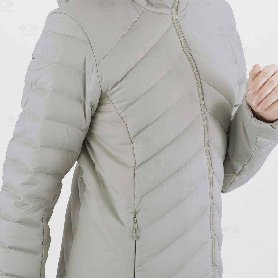 Dámské Softshellová Bunda Salomon Bundy ESSENTIAL XWARM DOWN Bílé | CZ-W1200