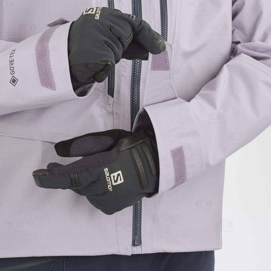 Dámské Softshellová Bunda Salomon Bundy OUTPEAK GORE-TEX 3L Fialové | CZ-W1530