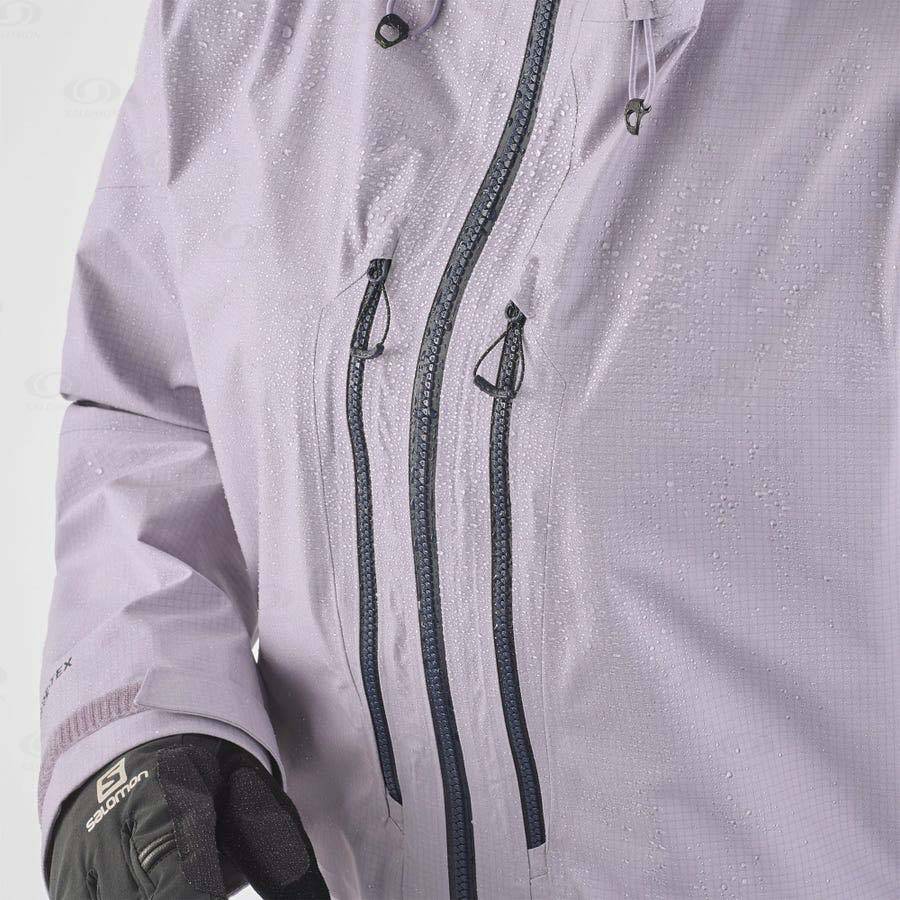 Dámské Softshellová Bunda Salomon Bundy OUTPEAK GORE-TEX 3L Fialové | CZ-W1530