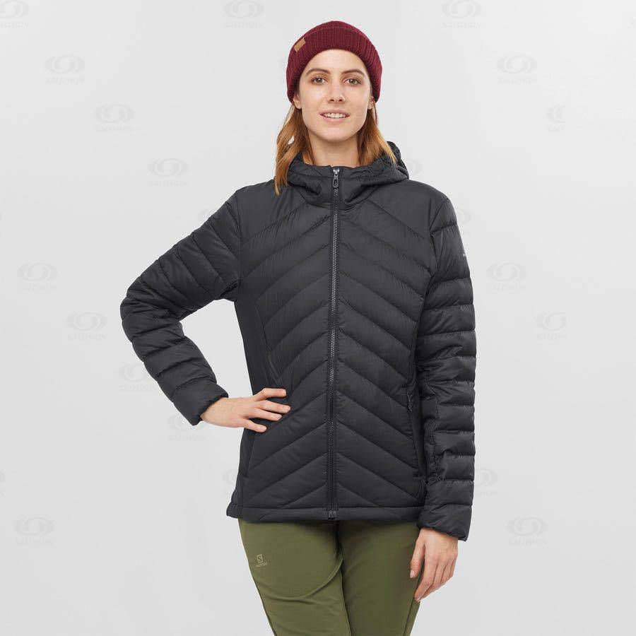 Dámské Softshellová Bunda Salomon Bundy ESSENTIAL XWARM DOWN Černé | CZ-W2230