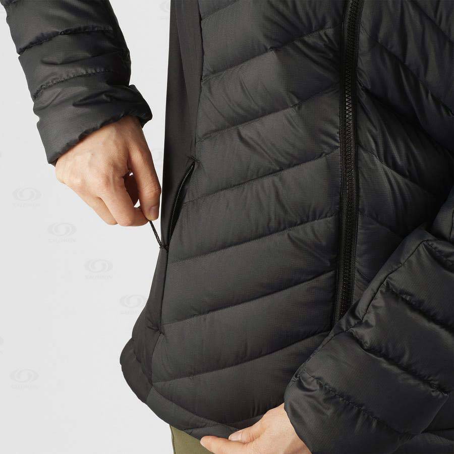 Dámské Softshellová Bunda Salomon Bundy ESSENTIAL XWARM DOWN Černé | CZ-W2230