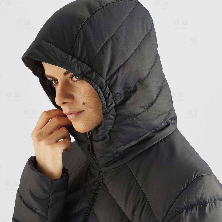 Dámské Softshellová Bunda Salomon Bundy ESSENTIAL XWARM DOWN Černé | CZ-W2230