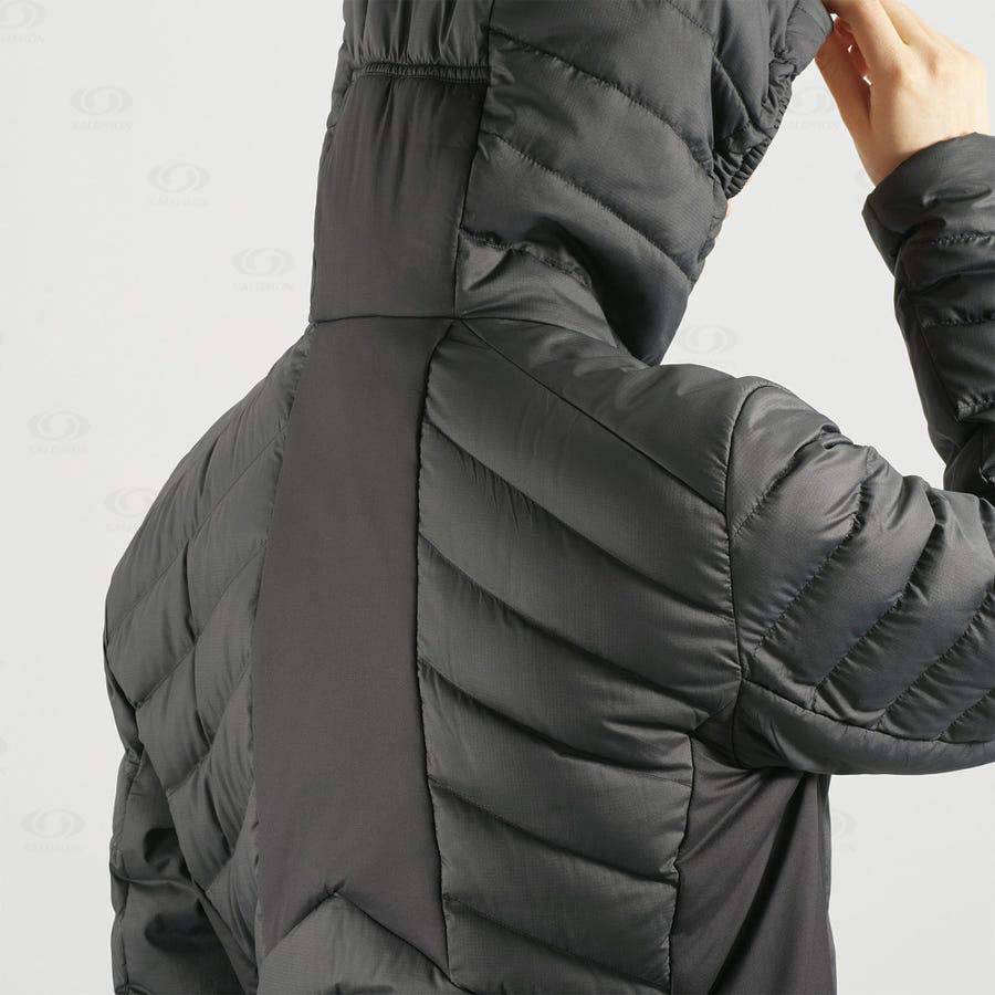 Dámské Softshellová Bunda Salomon Bundy ESSENTIAL XWARM DOWN Černé | CZ-W2230