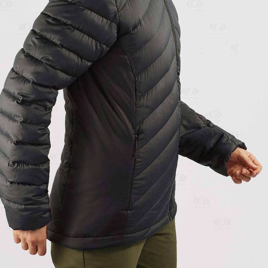 Dámské Softshellová Bunda Salomon Bundy ESSENTIAL XWARM DOWN Černé | CZ-W2230