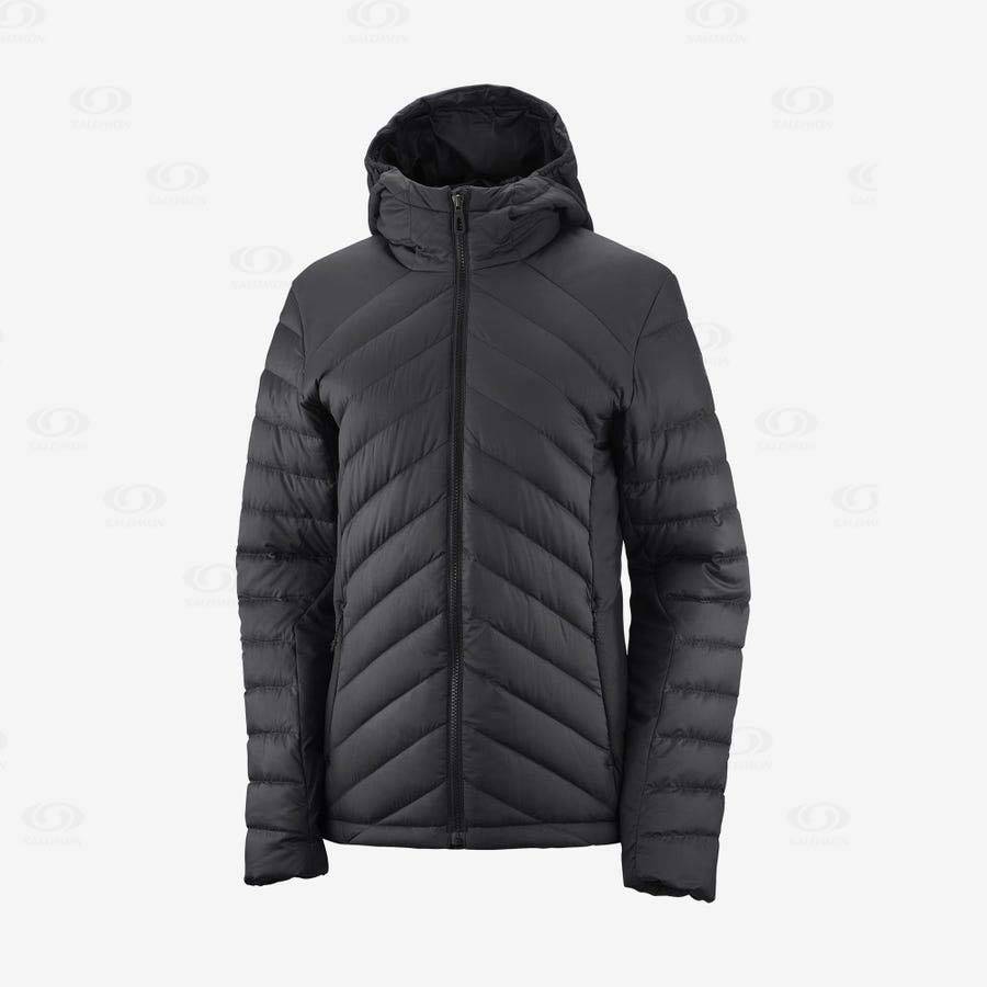 Dámské Softshellová Bunda Salomon Bundy ESSENTIAL XWARM DOWN Černé | CZ-W2230