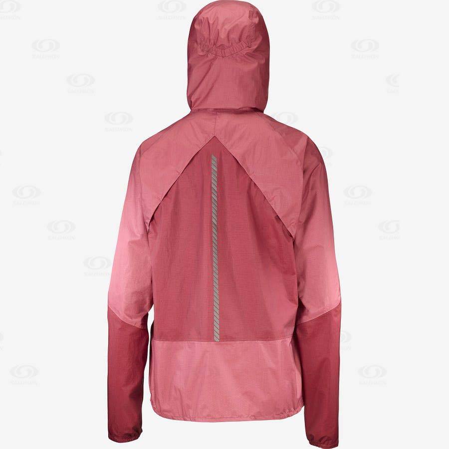 Dámské Softshellová Bunda Salomon Bundy BONATTI WATERPROOF Červené | CZ-W2370