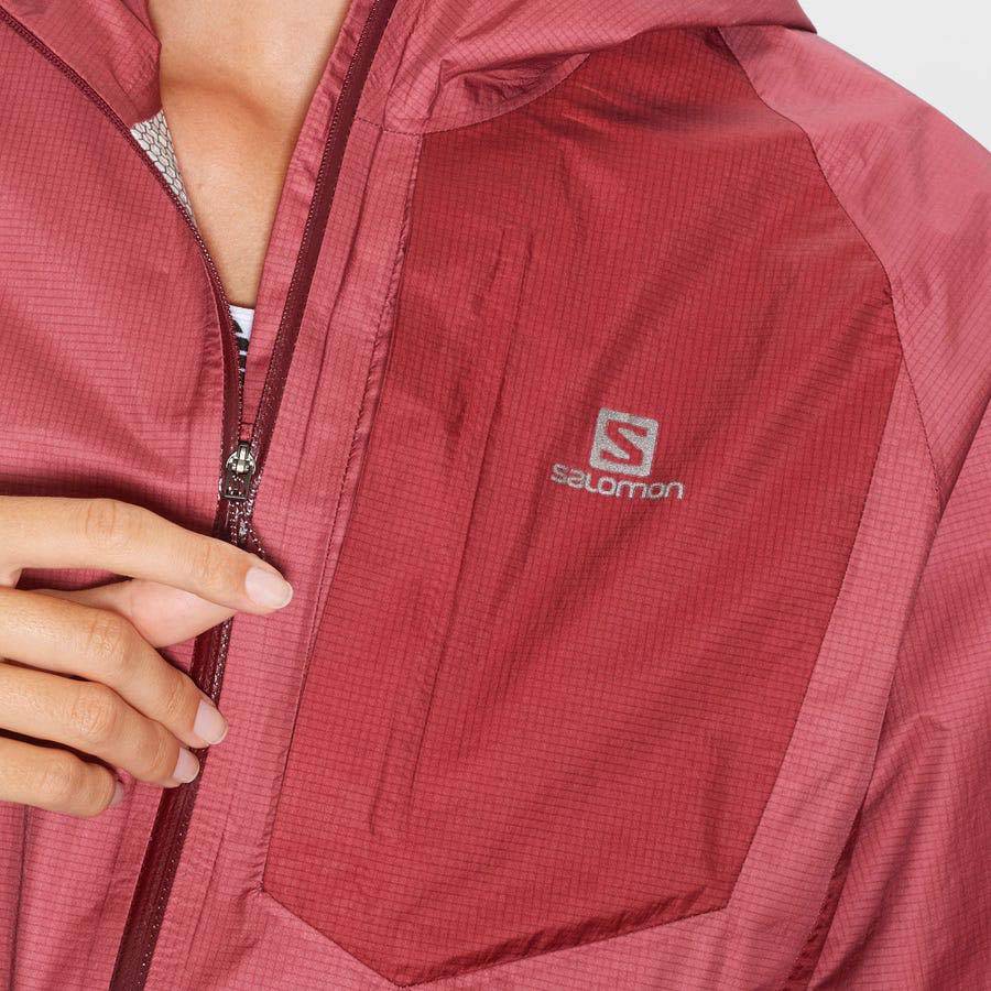 Dámské Softshellová Bunda Salomon Bundy BONATTI WATERPROOF Červené | CZ-W2370