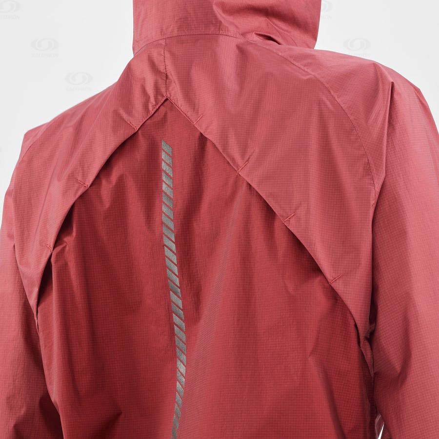 Dámské Softshellová Bunda Salomon Bundy BONATTI WATERPROOF Červené | CZ-W2370