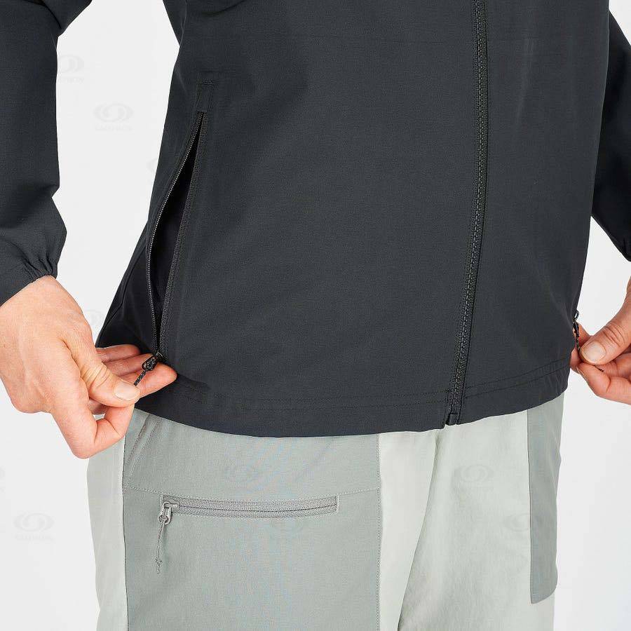 Dámské Softshellová Bunda Salomon Bundy ESSENTIAL WATERPROOF 2.5L Černé | CZ-W3320