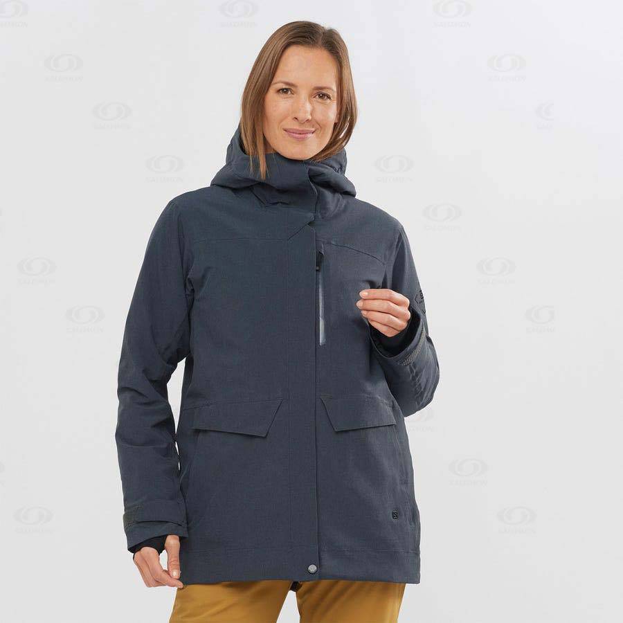 Dámské Softshellová Bunda Salomon Bundy STANCE CARGO Černé | CZ-W3470