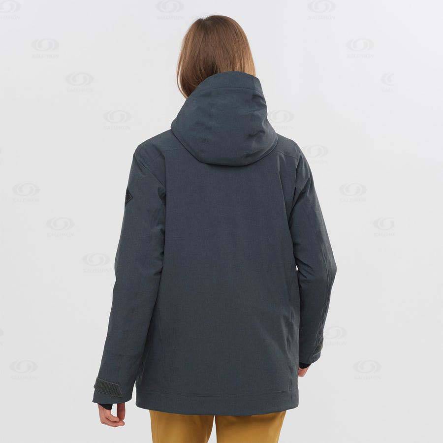 Dámské Softshellová Bunda Salomon Bundy STANCE CARGO Černé | CZ-W3470