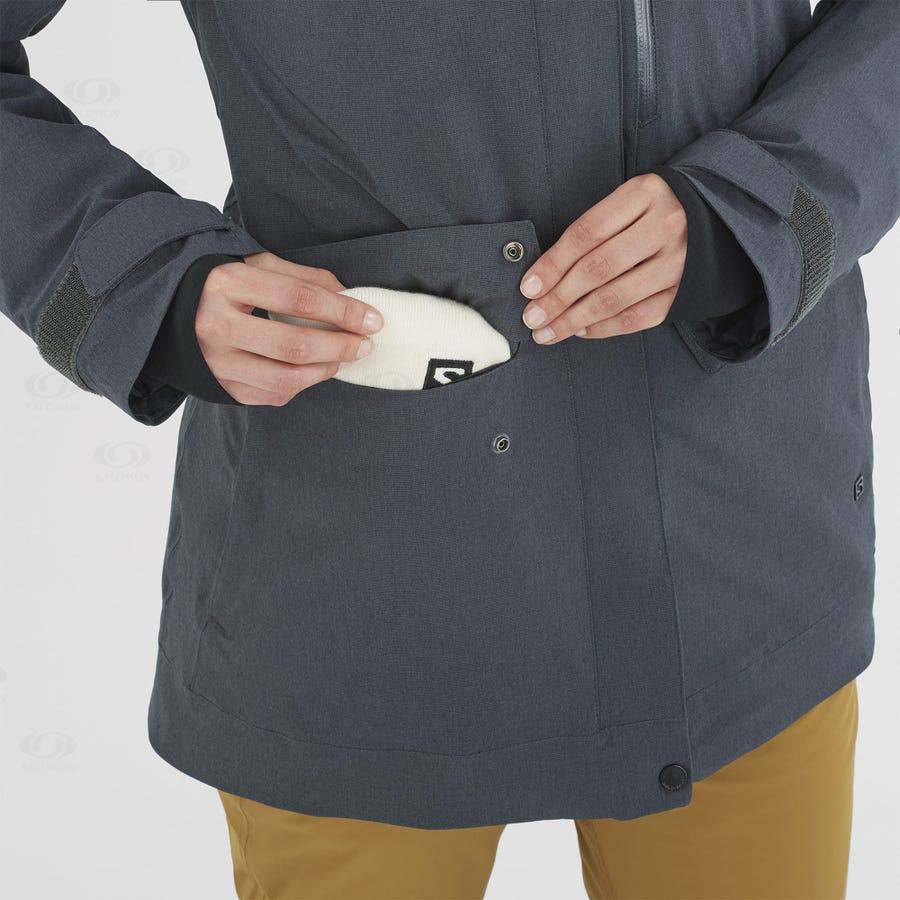 Dámské Softshellová Bunda Salomon Bundy STANCE CARGO Černé | CZ-W3470