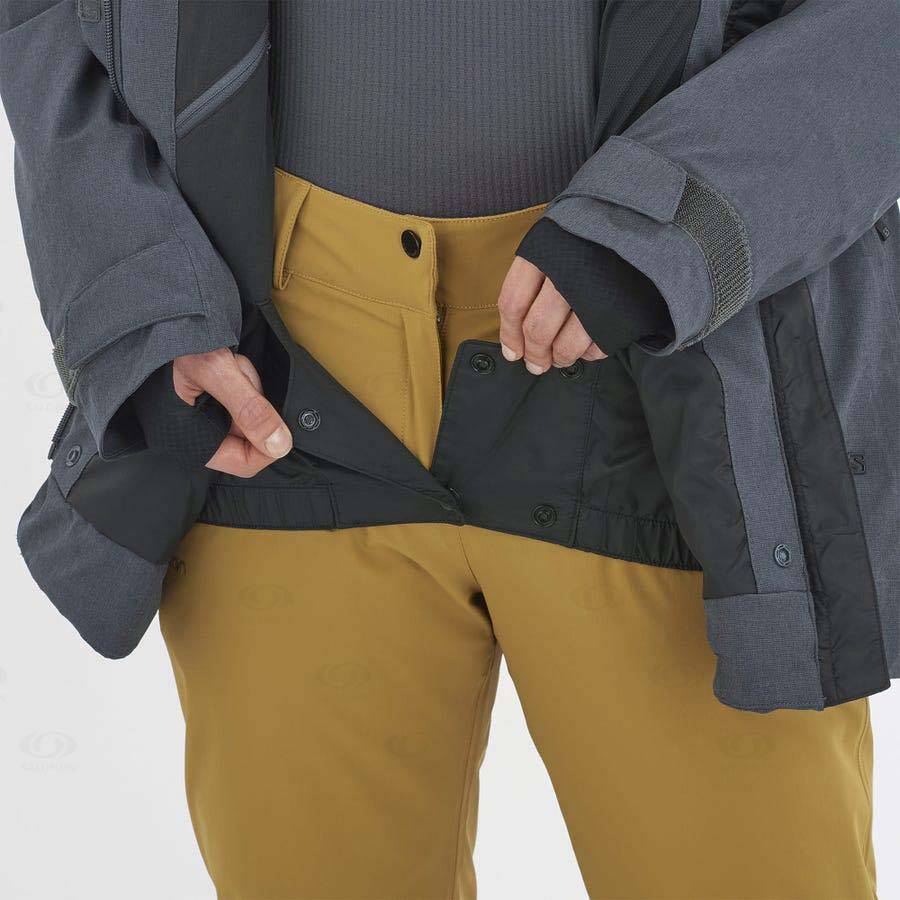 Dámské Softshellová Bunda Salomon Bundy STANCE CARGO Černé | CZ-W3470