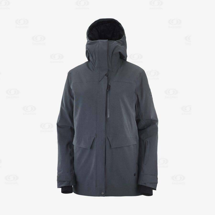 Dámské Softshellová Bunda Salomon Bundy STANCE CARGO Černé | CZ-W3470
