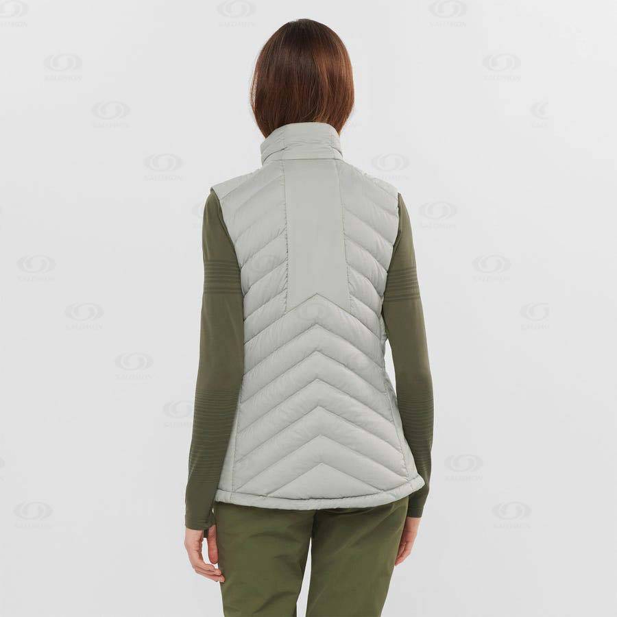 Dámské Softshellová Bunda Salomon Bundy ESSENTIAL XWARM DOWN Stříbrné | CZ-W3820