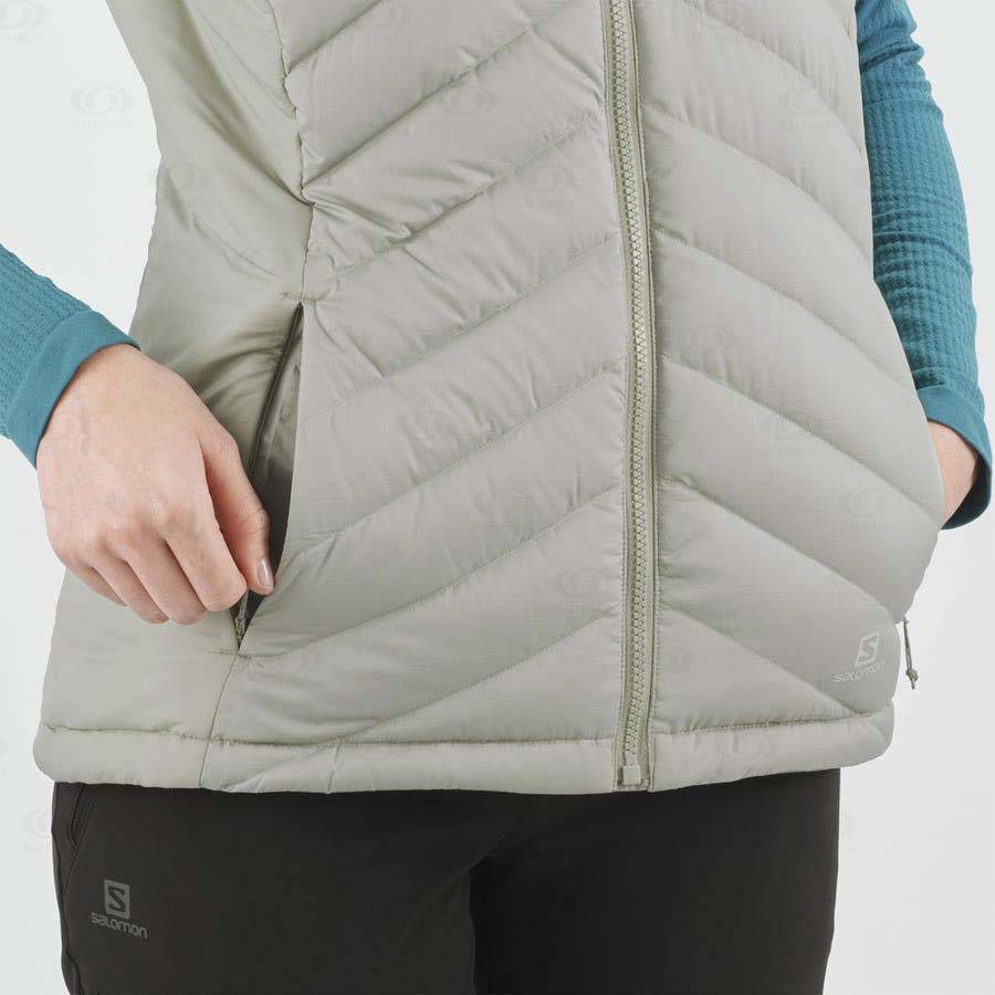 Dámské Softshellová Bunda Salomon Bundy ESSENTIAL XWARM DOWN Stříbrné | CZ-W3820