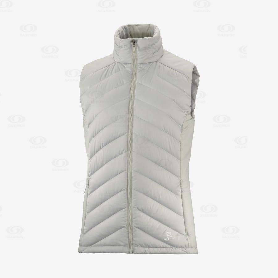 Dámské Softshellová Bunda Salomon Bundy ESSENTIAL XWARM DOWN Stříbrné | CZ-W3820