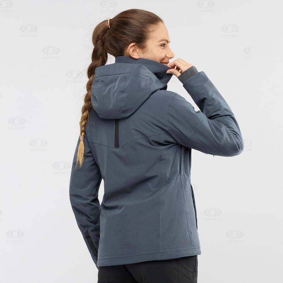 Dámské Softshellová Bunda Salomon Bundy SPEED Stříbrné | CZ-wL1277