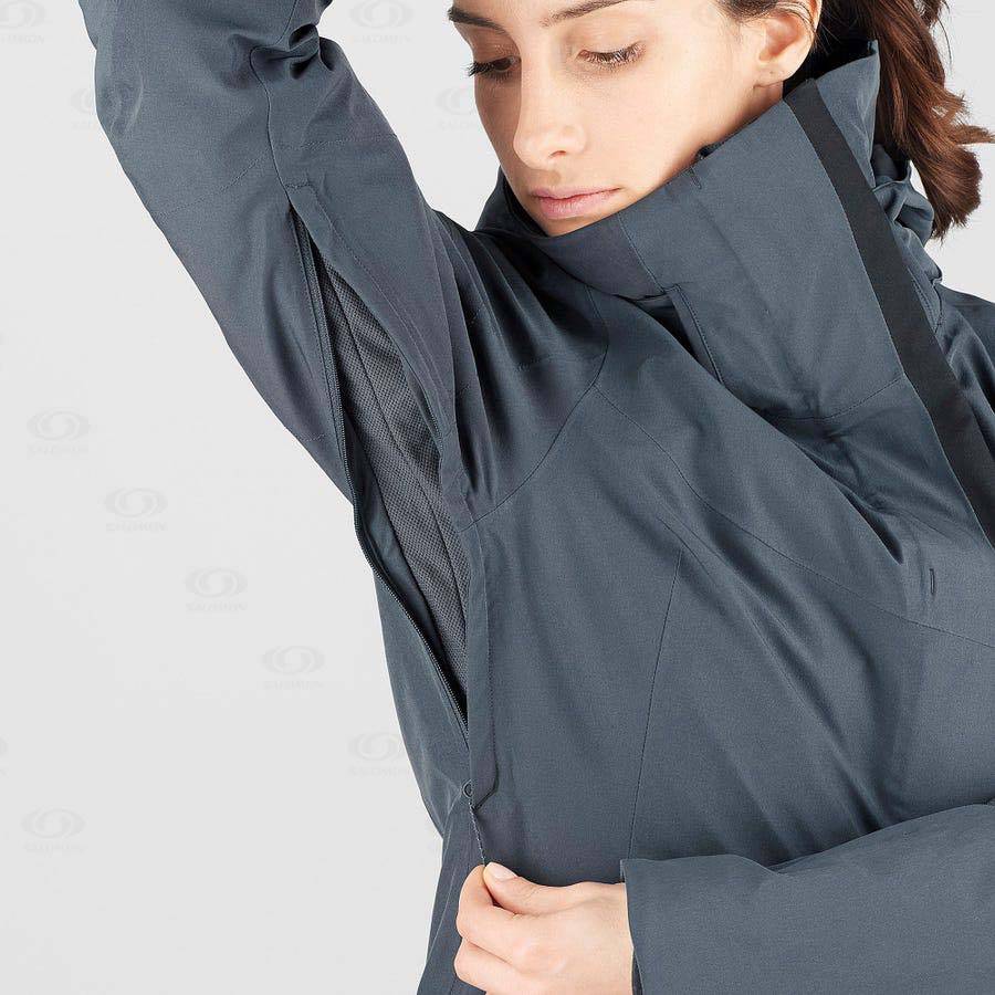 Dámské Softshellová Bunda Salomon Bundy SPEED Stříbrné | CZ-wL1277