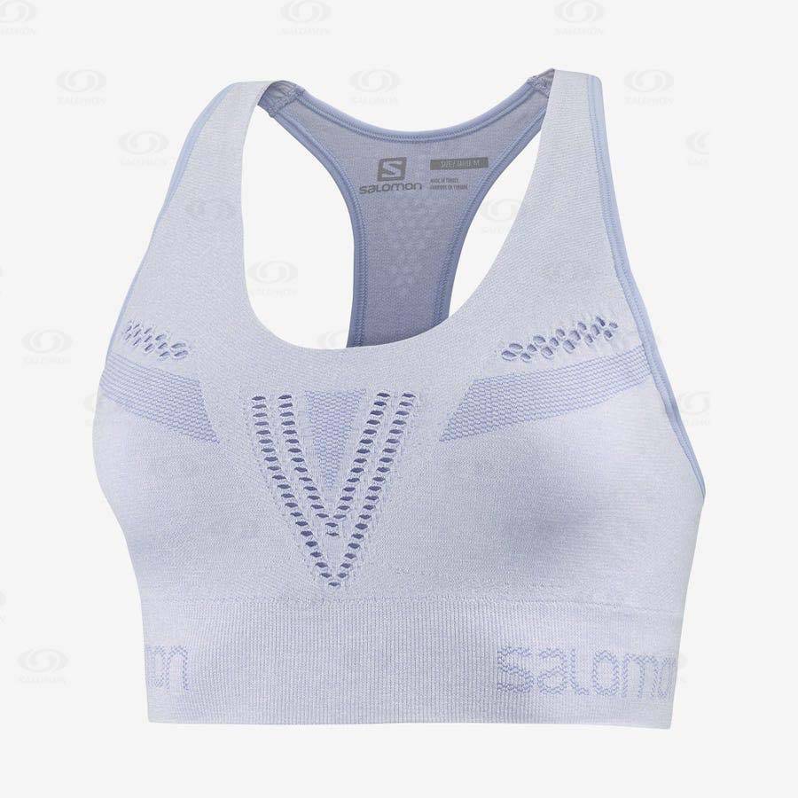 Dámské Sportovní Podprsenky Salomon ESSENTIAL MOVE ON SEAMLESS Fialové | CZ-L2537
