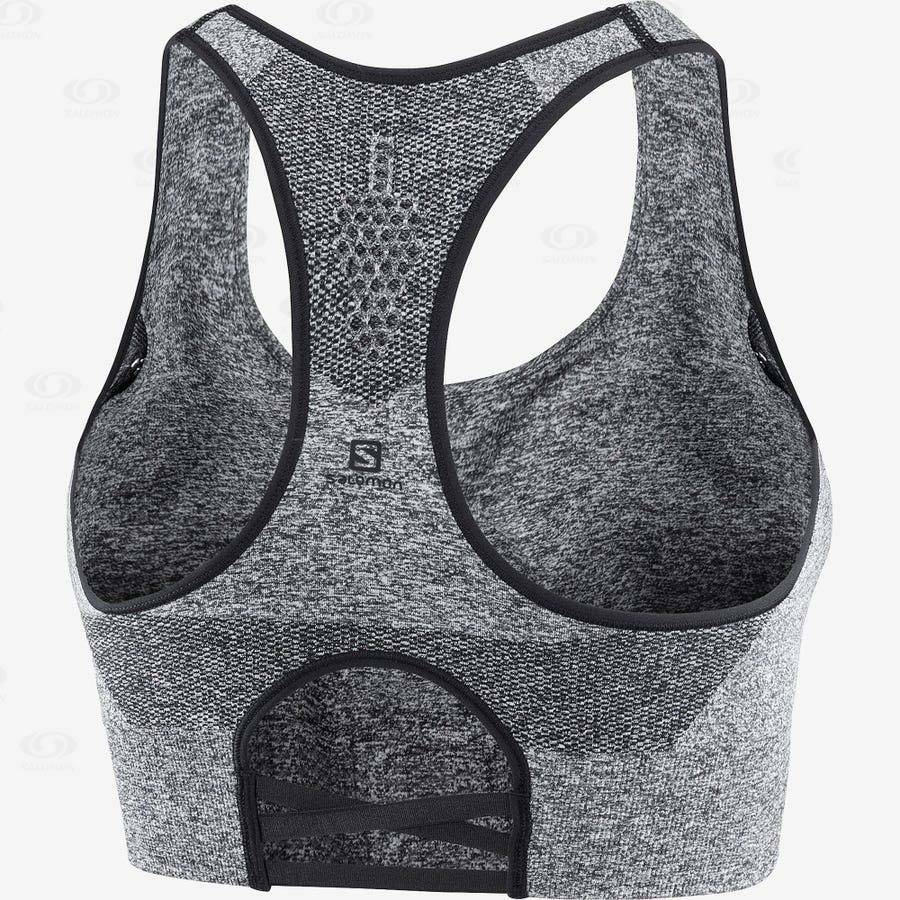 Dámské Sportovní Podprsenky Salomon ESSENTIAL MOVE ON SEAMLESS Šedé | CZ-M1090
