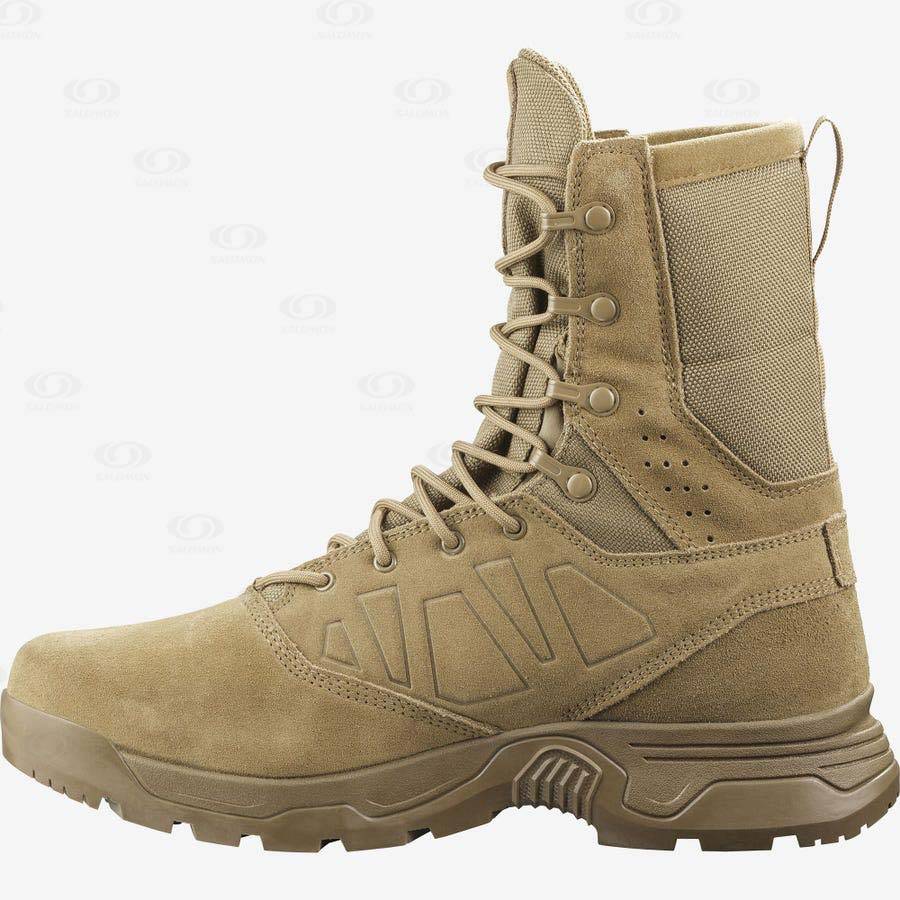 Dámské Taktické Boty Salomon GUARDIAN CLIMASALOMON™ WATERPROOF Hnědé | CZ-L1536