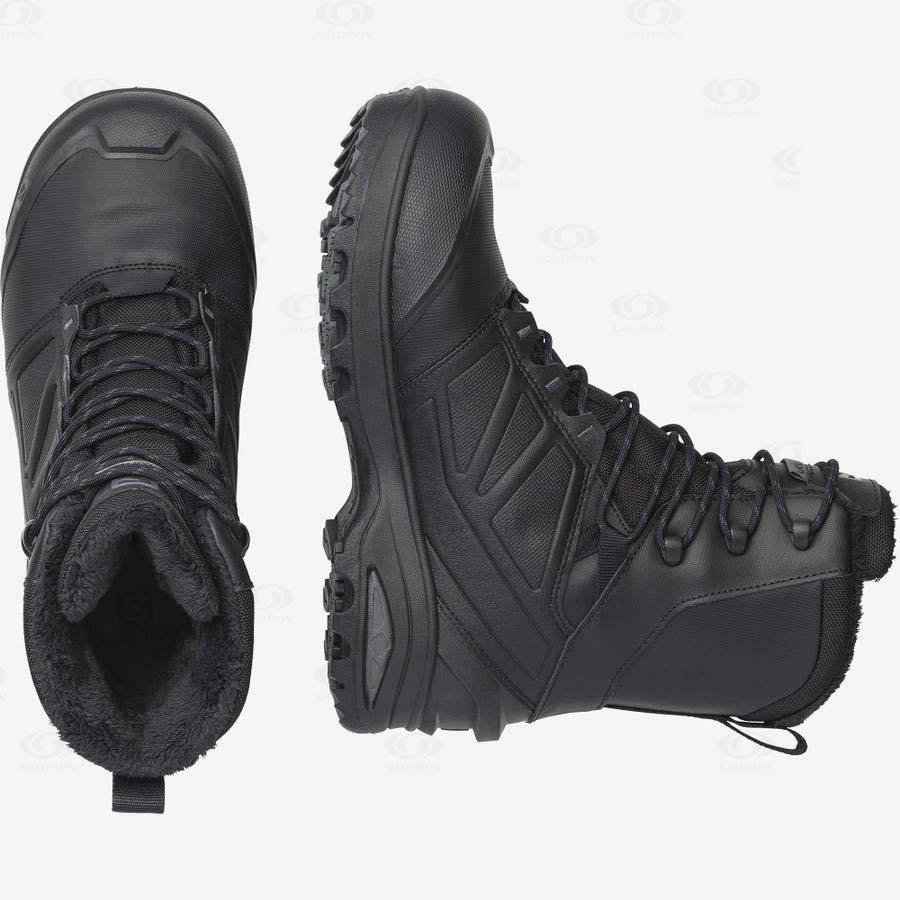 Dámské Taktické Boty Salomon TOUNDRA FORCES CLIMASALOMON™ WATERPROOF Černé | CZ-A1899