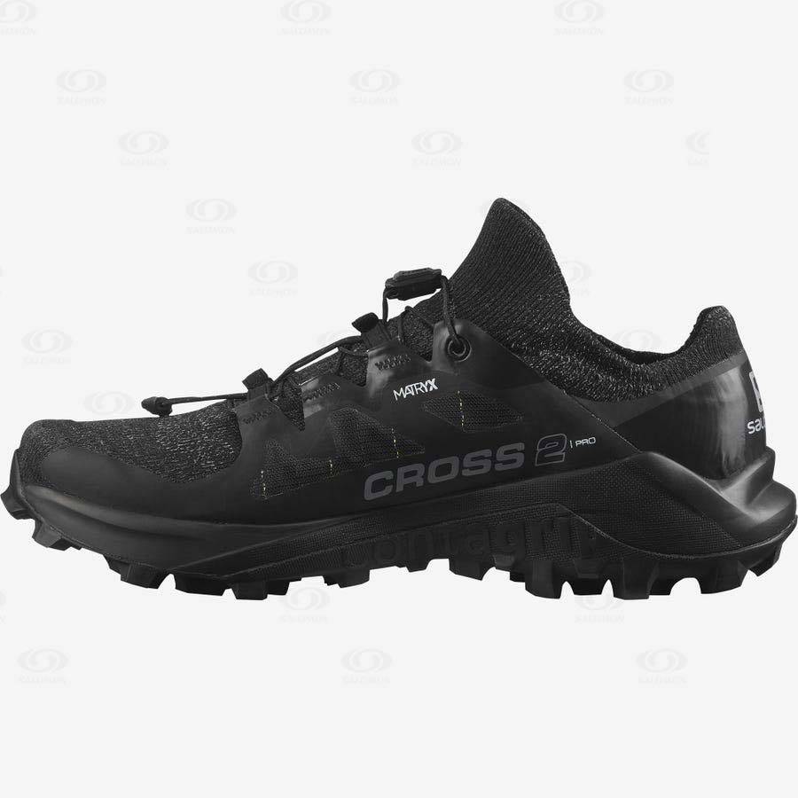 Dámské Trailové Běžecké Boty Salomon CROSS PRO 2 Černé | CZ-N2513