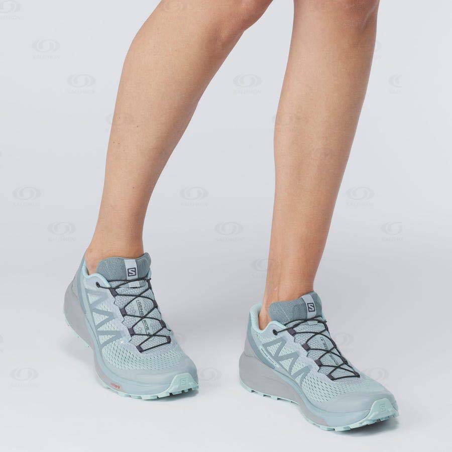 Dámské Trailové Běžecké Boty Salomon SENSE RIDE 4 GORE-TEX INVISIBLE FIT Tyrkysové | CZ-wA1325