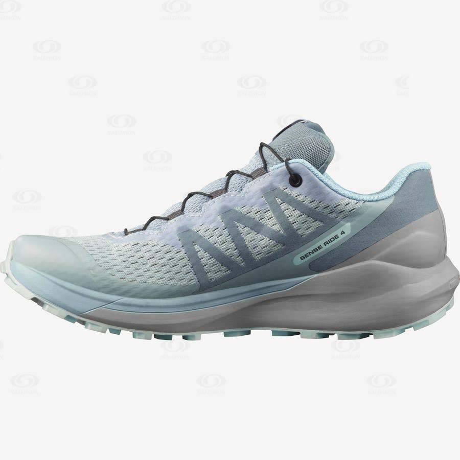 Dámské Trailové Běžecké Boty Salomon SENSE RIDE 4 GORE-TEX INVISIBLE FIT Tyrkysové | CZ-wA1325