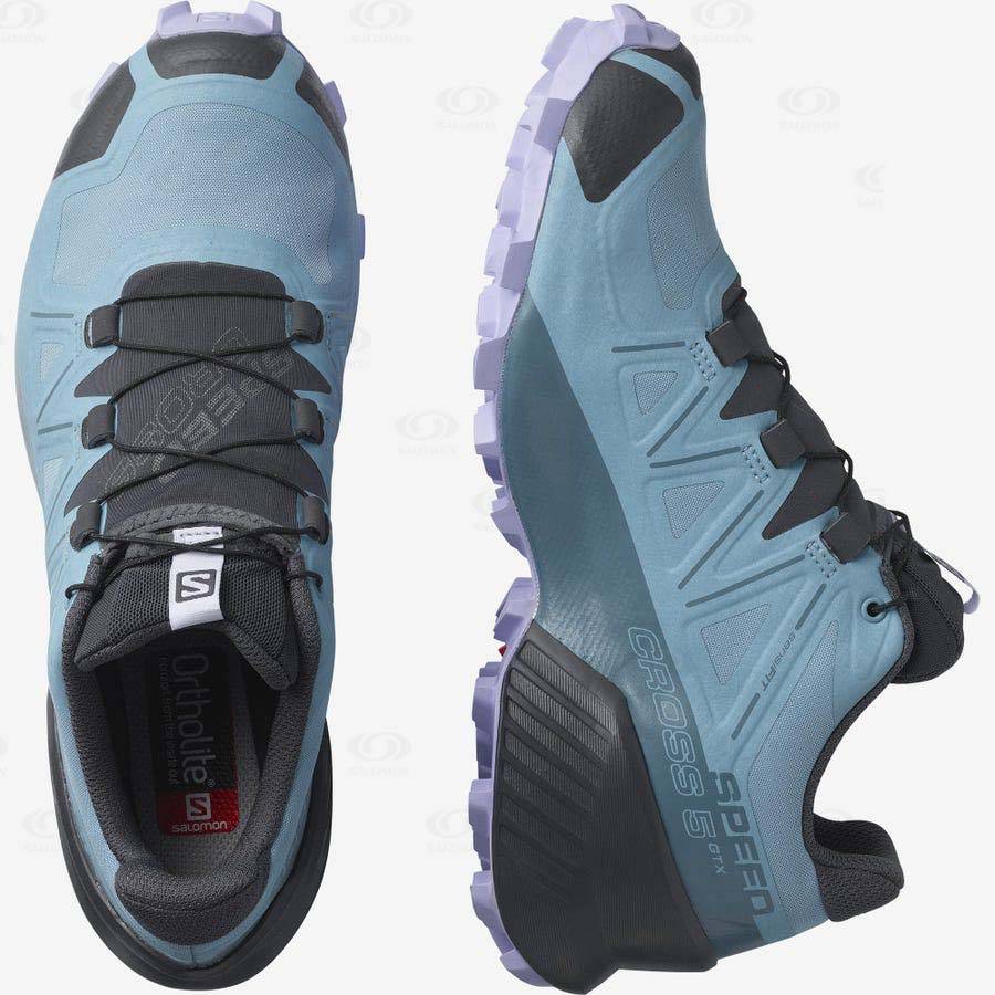 Dámské Trailové Běžecké Boty Salomon SPEEDCROSS 5 GORE-TEX Blankyt | CZ-S1429