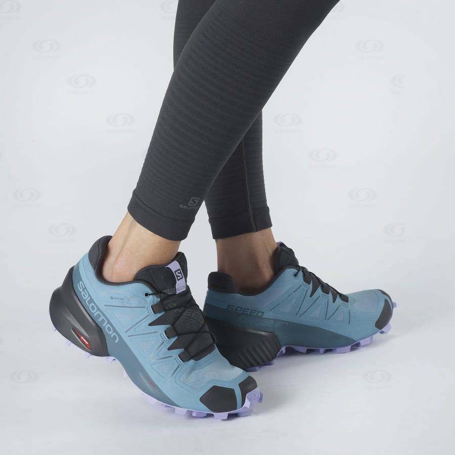 Dámské Trailové Běžecké Boty Salomon SPEEDCROSS 5 GORE-TEX Blankyt | CZ-S1429