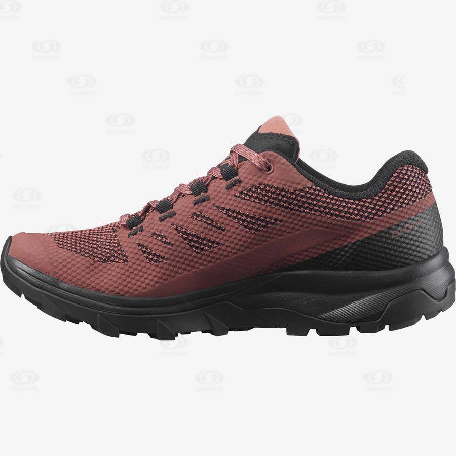 Dámské Trekové Boty Salomon OUTLINE GORE-TEX Červené | CZ-O1502