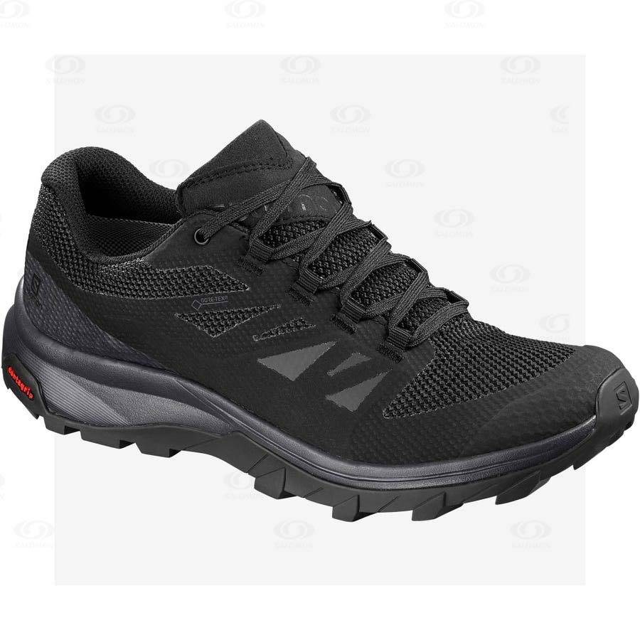 Dámské Trekové Boty Salomon OUTLINE GORE-TEX Černé | CZ-wL2313