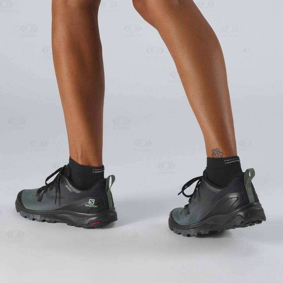 Dámské Trekové Boty Salomon VAYA GORE-TEX Černé Olivy Zelené | CZ-W1470