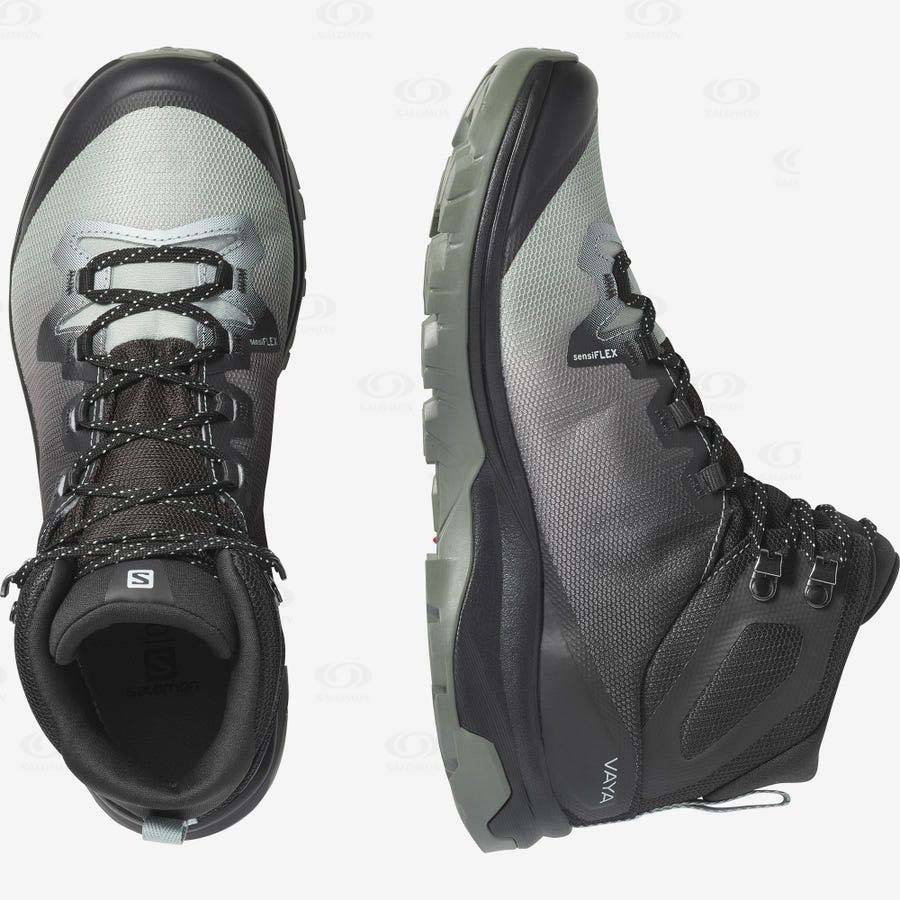 Dámské Trekové Boty Salomon VAYA MID GORE-TEX Černé Bílé | CZ-A2067