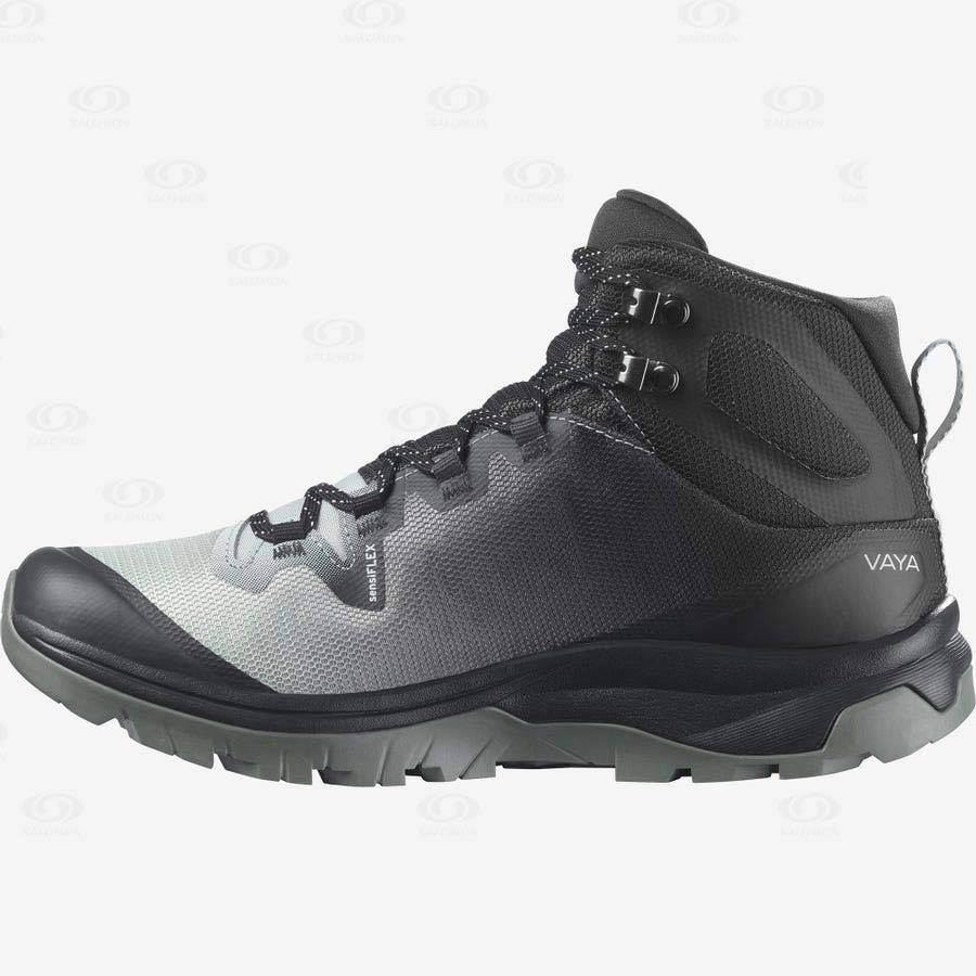 Dámské Trekové Boty Salomon VAYA MID GORE-TEX Černé Bílé | CZ-A2067